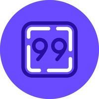 Ninety Nine Duo tune color circle Icon vector