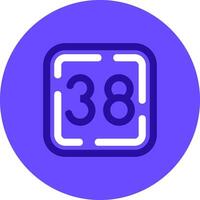 Thirty Eight Duo tune color circle Icon vector
