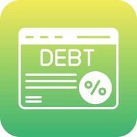 Debt Vector Icon