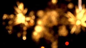 animerad guld bokeh video