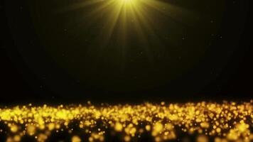 animated gold bokeh video