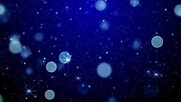 animated blue bokeh video