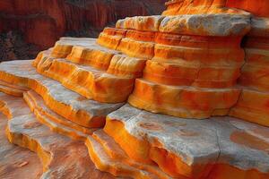 AI generated the bright colors of the Arizona gorge. sandstone cliffs in the Grand Canyon. USA. Arizona photo