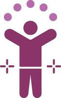 Juggling Ball Glyph Two Colour Icon vector