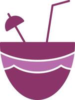 Coconut Glyph Two Colour Icon vector