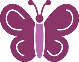 Butterfly Glyph Two Colour Icon vector