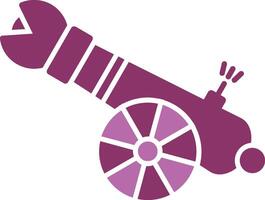 Human Cannonball Glyph Two Colour Icon vector