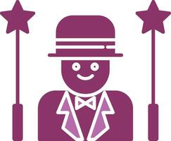 Magician Glyph Two Colour Icon vector