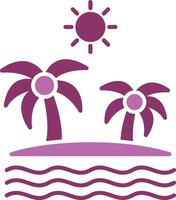 Island Glyph Two Colour Icon vector