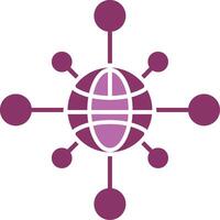 Networking Glyph Two Colour Icon vector