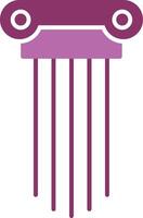 Greek Pillars Glyph Two Colour Icon vector