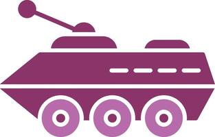 Armored Vehicle Glyph Two Colour Icon vector