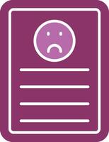 Complaint Glyph Two Colour Icon vector