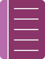 Notebook Glyph Two Colour Icon vector