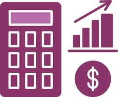 Accounting Glyph Two Colour Icon vector