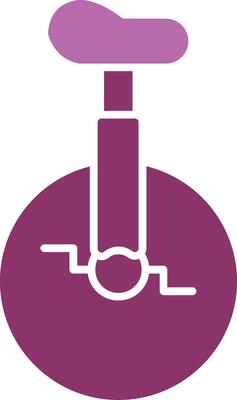 Monocycle Glyph Two Colour Icon