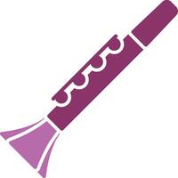 Clarinet Glyph Two Colour Icon vector