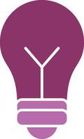 Bulb Glyph Two Colour Icon vector