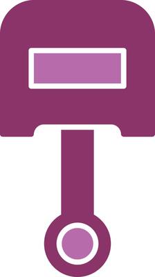 Piston Glyph Two Colour Icon