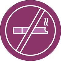 No Smoking Glyph Two Colour Icon vector