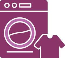 Laundry Glyph Two Colour Icon vector
