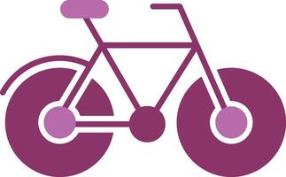 Bicycle Glyph Two Colour Icon vector