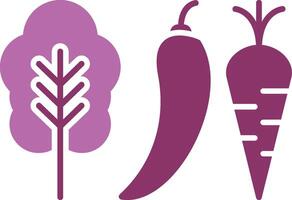 Vegetables Glyph Two Colour Icon vector