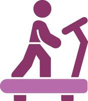 Treadmill Glyph Two Colour Icon vector