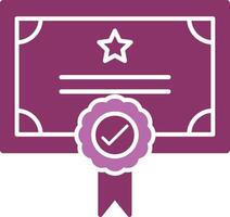 Qualify Glyph Two Colour Icon vector