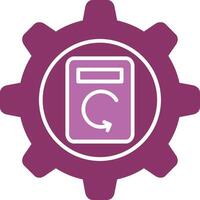 Process Data Glyph Two Colour Icon vector