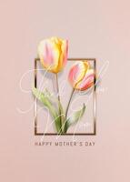 Thank You Mom Greeting Card Template for Mother's Day