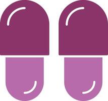 Slipper Glyph Two Colour Icon vector