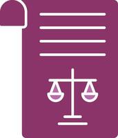 Legal Document Glyph Two Colour Icon vector