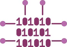 Binary Code Glyph Two Colour Icon vector