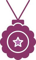 Medallion Glyph Two Colour Icon vector