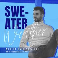 Sweater Weather in Fashion Sale Quote for Linkedin Post template