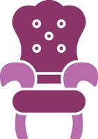 Throne Glyph Two Colour Icon vector