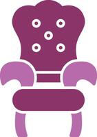 Throne Glyph Two Colour Icon vector