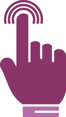 Tap Glyph Two Colour Icon