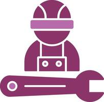 Mechanic Glyph Two Colour Icon vector