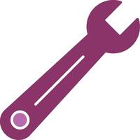 Wrench Glyph Two Colour Icon vector