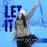 Let It Snow in Fashion Sale Quote for Linkedin Post template