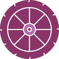 Wheel Glyph Two Colour Icon vector