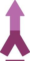 Merging Glyph Two Colour Icon vector