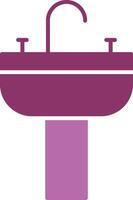 Sink Glyph Two Colour Icon vector