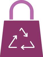 Recycle Bag Glyph Two Colour Icon vector