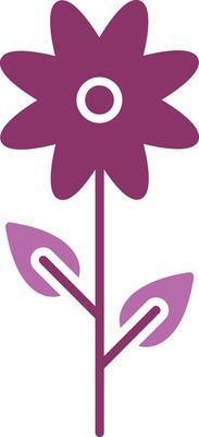 Flower Glyph Two Colour Icon