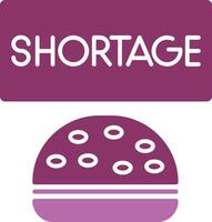 Shortage Glyph Two Colour Icon vector