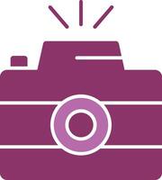 Photo Camera Glyph Two Colour Icon vector