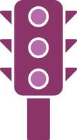 Traffic Control Glyph Two Colour Icon vector